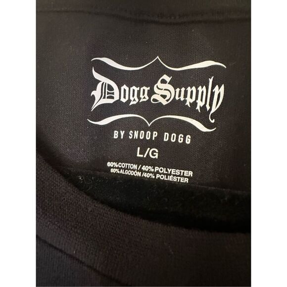 Snoop Dog Dogg Supply Black and White Embroidered T Shirt Size Large - Picture 5 of 7